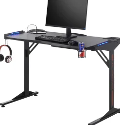 Emob Computertisch Bernal - 119x60x76cm - mit LED-Beleuchtung -