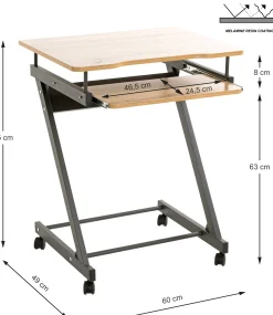 Haku Computertisch | 60 x 49 x 76 cm | Sonoma Oak Design