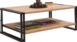 Emob Cosmo Couchtisch | 100 % MELAMIN | Atlantische Kiefer, Schwarz
