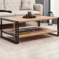 Emob Cosmo Couchtisch | 100 % MELAMIN | Atlantische Kiefer, Schwarz