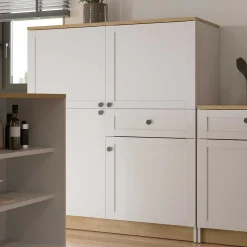 Cottage Buffetschrank - 4 Türen und 1 Schublade - weiß