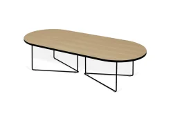 Temahome Couchtisch Adil 136cm - Eiche hell/schwarz