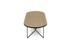 Temahome Couchtisch Adil 136cm - Eiche hell/schwarz