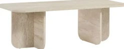 Emob Couchtisch Akira - 100% MELAMINE - Travertin - 41 x 60 x 120 cm