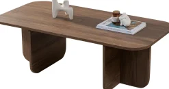 Emob Couchtisch Akira - 100% MELAMINE - Walnuss - 41 x 60 x 120 cm