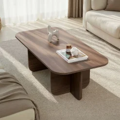 Emob Couchtisch Akira - 100% MELAMINE - Walnuss - 41 x 60 x 120 cm