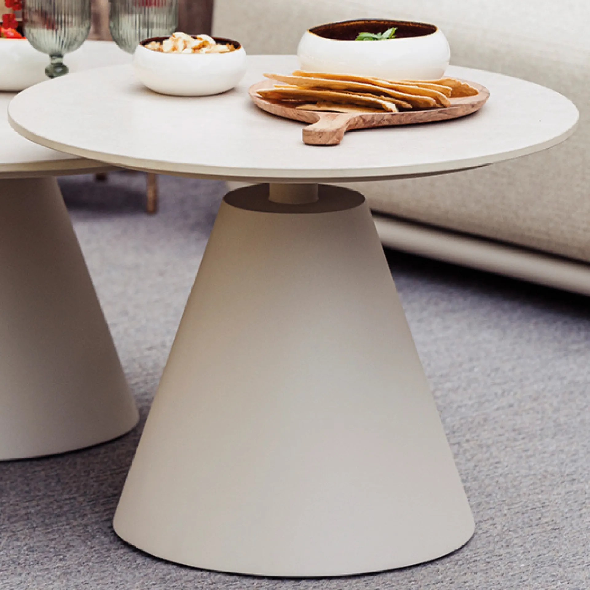 Gescova Couchtisch Amora - Aluminium und Keramik - Ø60x46cm -