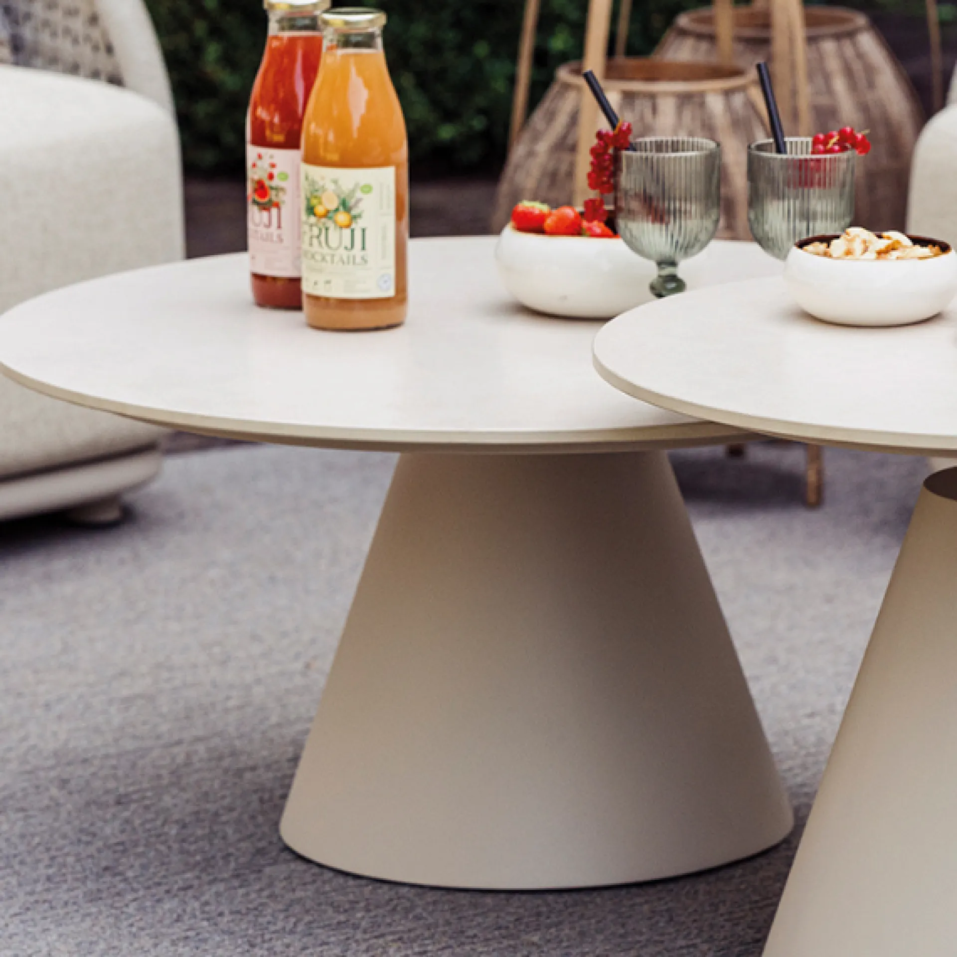 Gescova Couchtisch Amora - Aluminium & Keramik - Ø80x40cm -