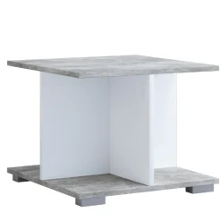 Emob Couchtisch Annelieke 50x50 cm 4 offene Fächer-/Beton