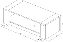 Trasman Couchtisch Ares 108x65 Melamin -
