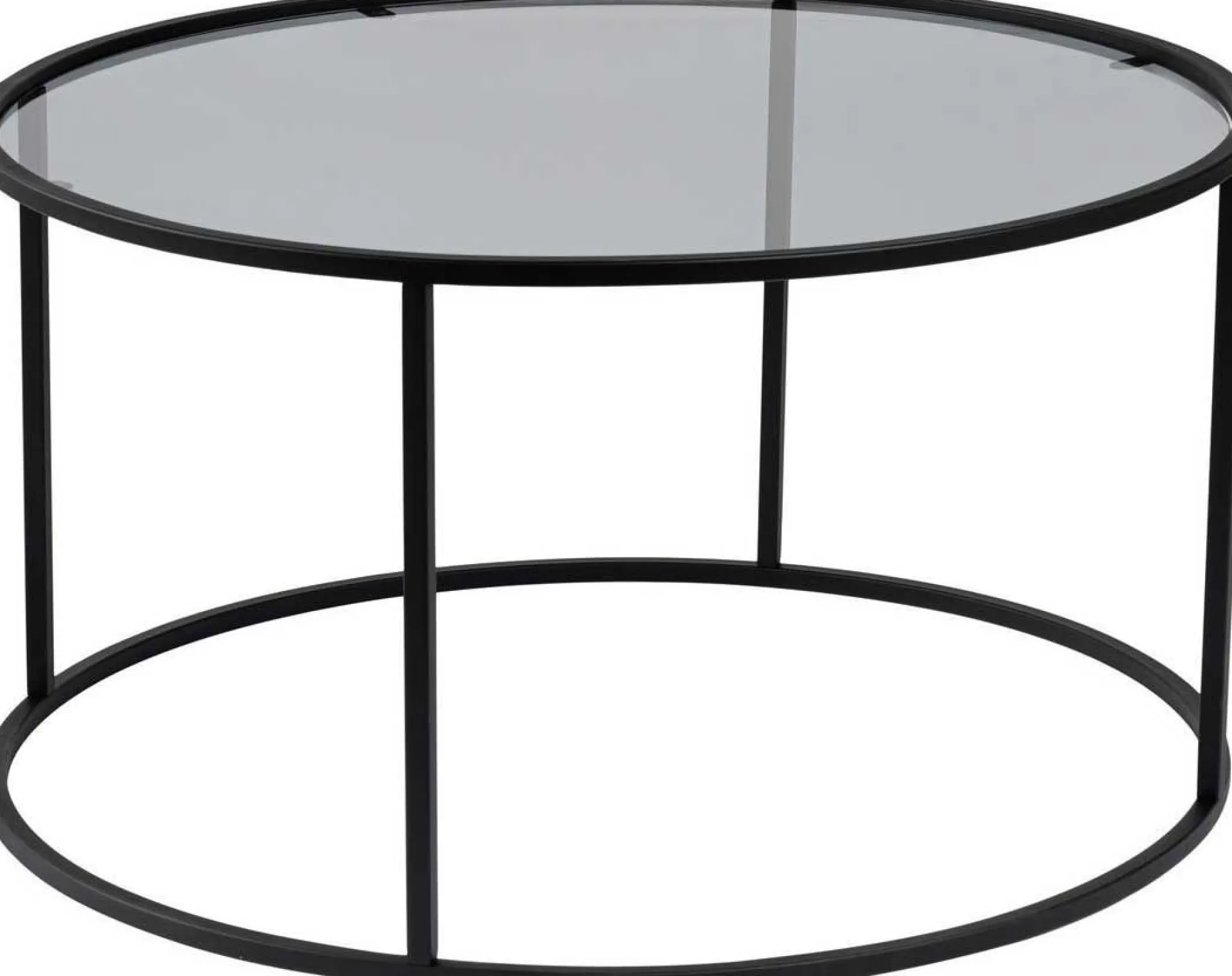 Emob Couchtisch Aurum - 100% TEMPERED GLASS - Schwarz - 43 x 80 x 80 cm