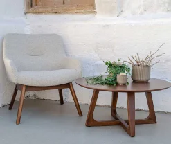 House Nordic Couchtisch aus em Nussbaumfurnier Ø75x36 cm