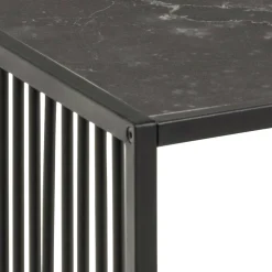 Emob Couchtisch aus Marmor und Glas, Drahtgestell, 120x60cm