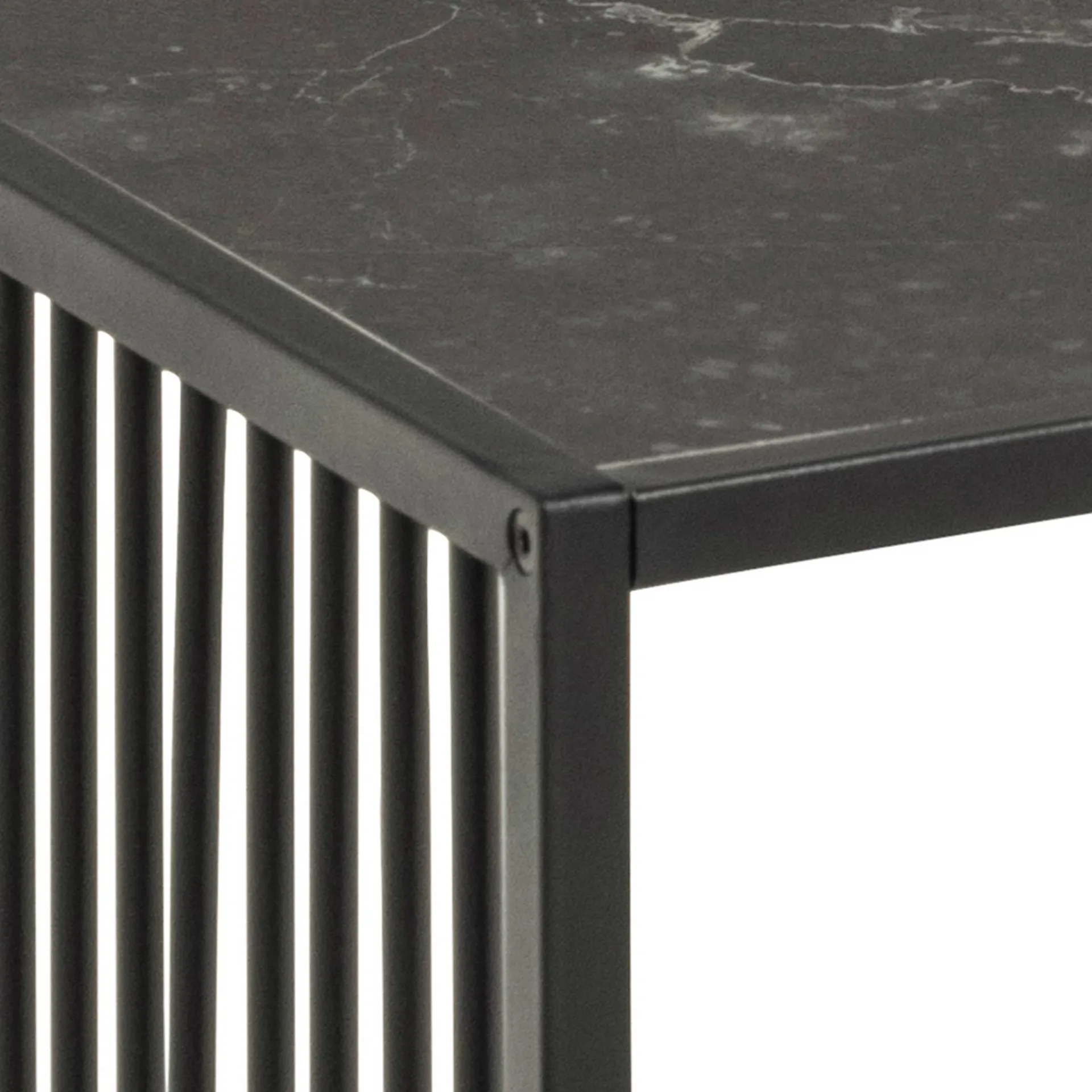 Emob Couchtisch aus Marmor und Glas, Drahtgestell, 120x60cm