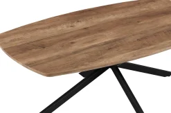 Rousseau Couchtisch Aziz - 130x70x42,5cm - Dänisches Oval - Mangoholz/Schwarz