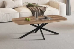 Rousseau Couchtisch Aziz - 130x70x42,5cm - Dänisches Oval - Mangoholz/Schwarz