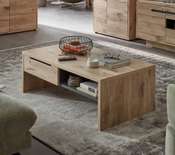 Emob Couchtisch Bellini 110x65cm mit Ablageschublade - Eiche/anthrazit