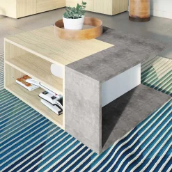 Symbiosis Couchtisch Cleo - Beton/Eiche