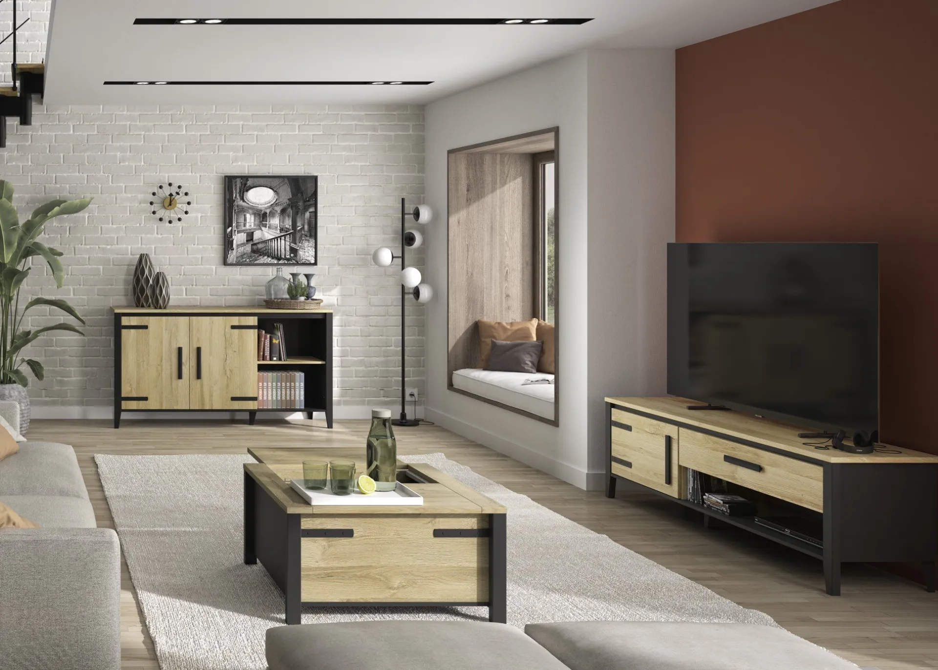 Gautier - Gami Couchtisch Cork | 80 x 80 x 45 cm | Gold Oak Design