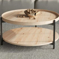 Rousseau Couchtisch Davina | Ø80 x 40 cm | Old Oak Design