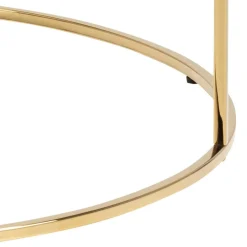 Emob Couchtisch Dejan ø80cm - gold/weißer Marmor