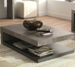 Temahome Couchtisch Delta mit Stauraum - Betonoptik