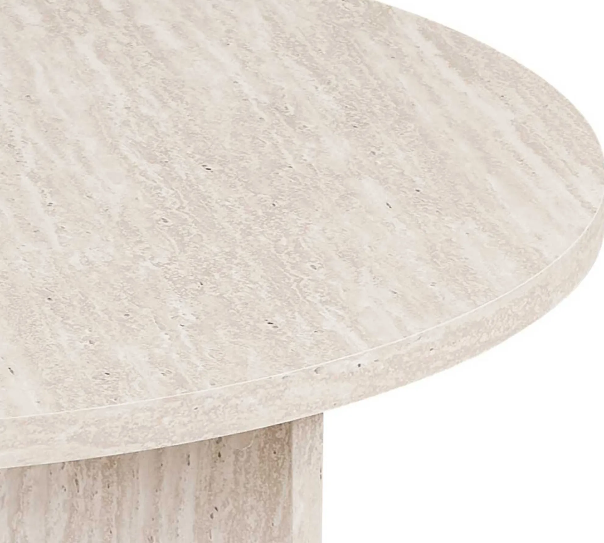 Rousseau Couchtisch Drasir - Ø90x42cm - Travertin