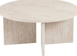 Rousseau Couchtisch Drasir - Ø90x42cm - Travertin