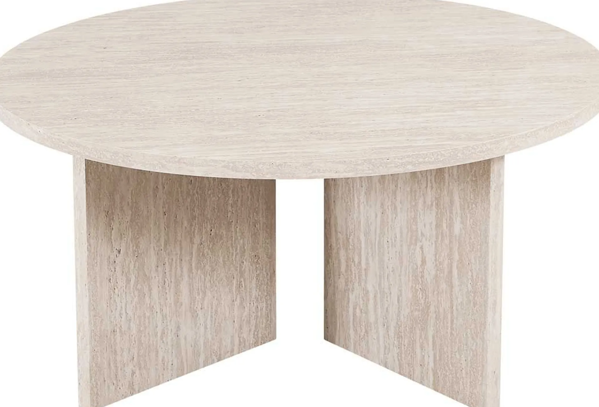 Rousseau Couchtisch Drasir - Ø90x42cm - Travertin