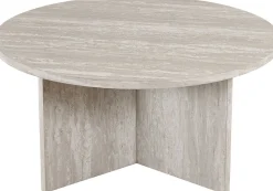 Rousseau Couchtisch Drasir - Ø90x42cm - Travertin