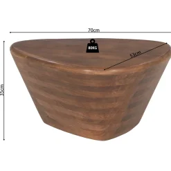 Rousseau Couchtisch Eibar | 70 x 53 x 35 cm | Mangoholz-Design