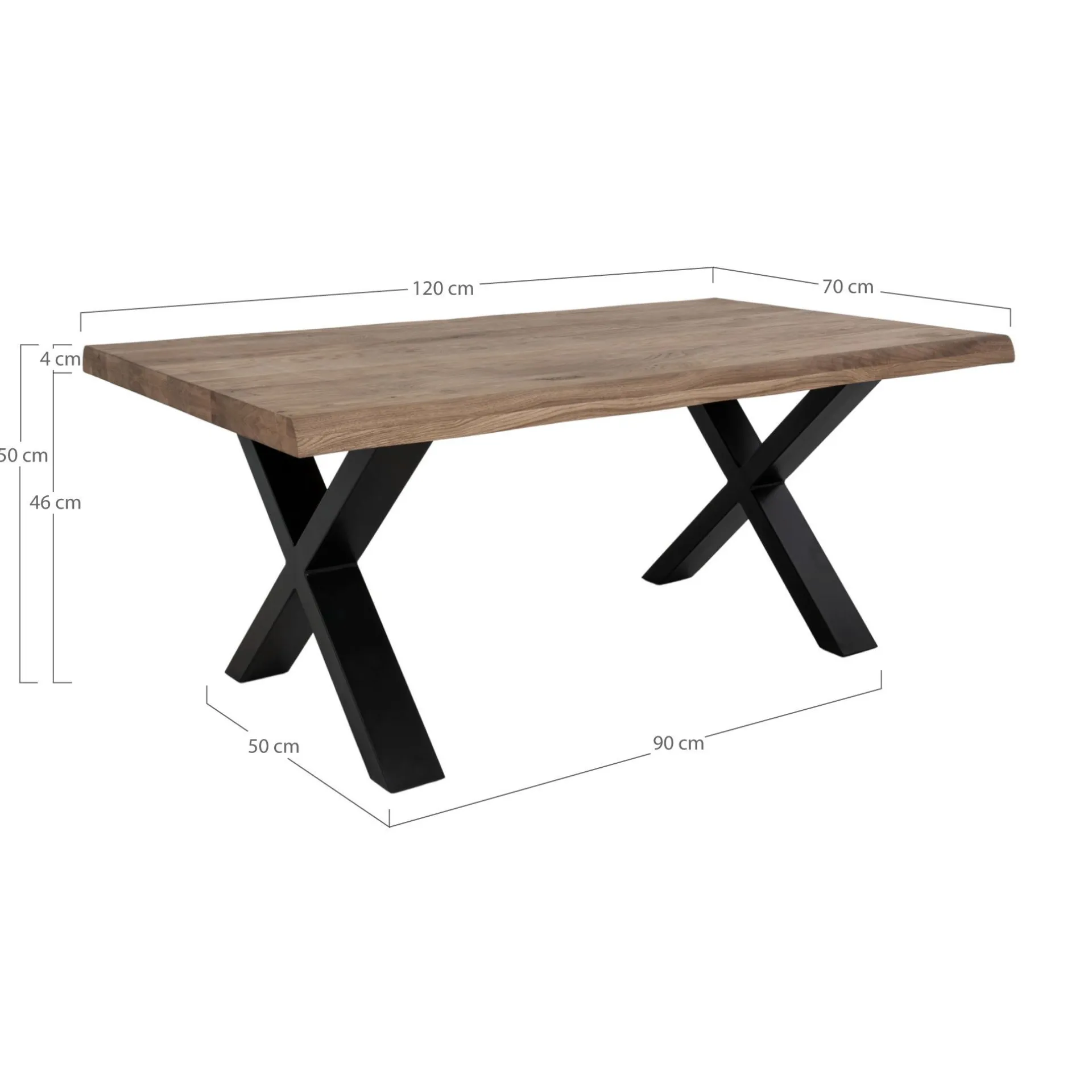 House Nordic Couchtisch Eiche Natur - 70x120xh50 cm