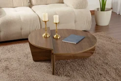 Emob Couchtische Orion - 60x90x30cm - 2er Set - Dekor Nussbaum