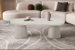 Rousseau Couchtisch Faro - 130x70x40cm - Zementfarbe -
