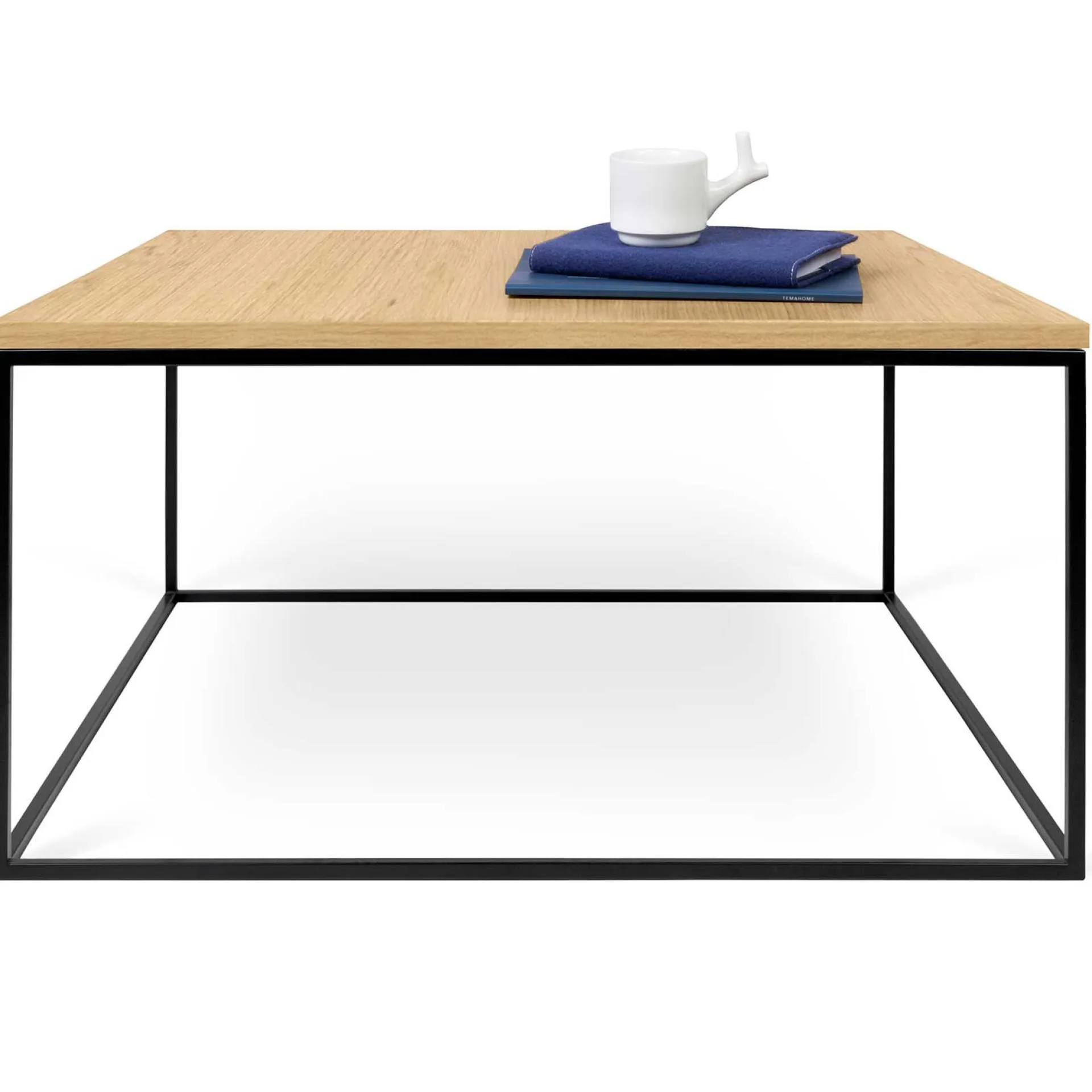 Temahome Couchtisch Gleam 75x75 - Eiche/Stahl