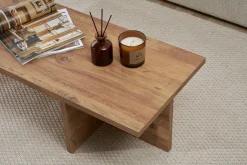 Emob Couchtisch Harbor - 100% MELAMINE - Atlantik-Kiefer - 30 x 45 x 120 cm