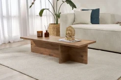Emob Couchtisch Harbor - 100% MELAMINE - Atlantik-Kiefer - 30 x 45 x 120 cm