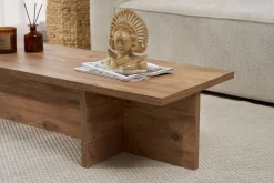 Emob Couchtisch Harbor - 100% MELAMINE - Atlantik-Kiefer - 30 x 45 x 120 cm