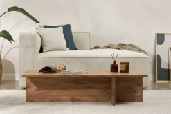 Emob Couchtisch Harbor - 100% MELAMINE - Atlantik-Kiefer - 30 x 45 x 120 cm