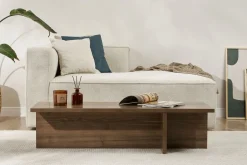 Emob Couchtisch Harbor - 100% MELAMINE - Walnuss - 30 x 45 x 120 cm