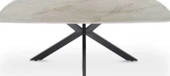 Rousseau Couchtisch Helios - 130x70x45cm - Dänisch oval - Marmor
