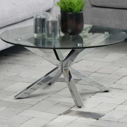Emob Couchtisch Hennie ø82cm - Tischplatte aus Glas