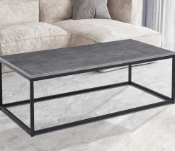 Rousseau Couchtisch in Betonoptik - Dallas | H-H 40 x B-L 120 x T-P 60 cm