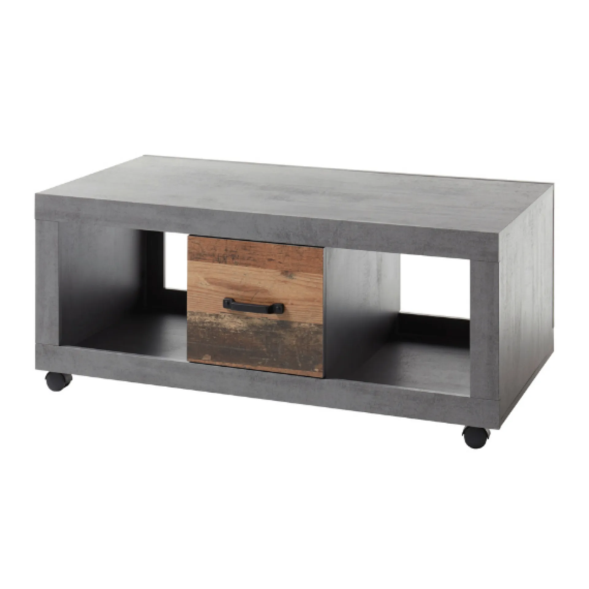 Emob Couchtisch Indus 115cm mit 2 Schubladen - Beton