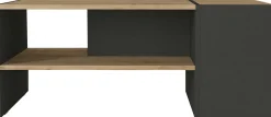 Emob Couchtisch Izia - 110x60x45cm - Anthrazit/Eiche Dekor
