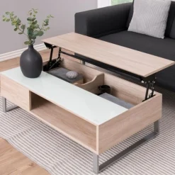 Emob Couchtisch Izzy 110cm - Eiche/Weiß