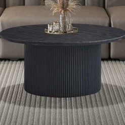 Rousseau Couchtisch Lagos | Ø80 x 38 cm | Dunkel