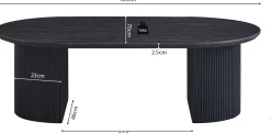 Rousseau Couchtisch Lagos | 120 x 70 x 38 cm | Dunkel