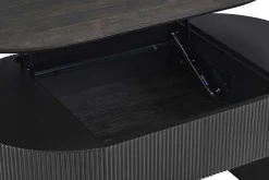 Rousseau Couchtisch Lagos - 120x70x45cm - verstellbar - mit Ablage - dunkel