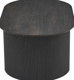 Rousseau Couchtisch Lagos - 120x70x45cm - verstellbar - mit Ablage - dunkel